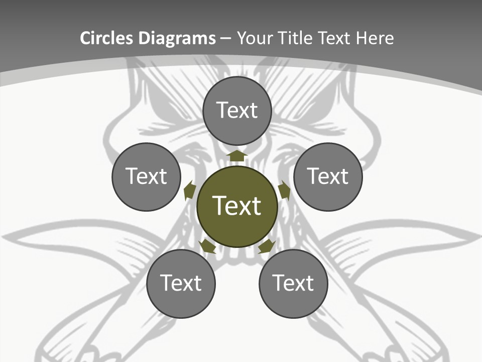 Vector Death Head PowerPoint Template