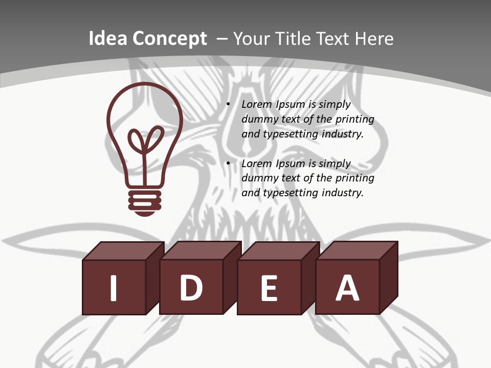 Vector Death Head PowerPoint Template