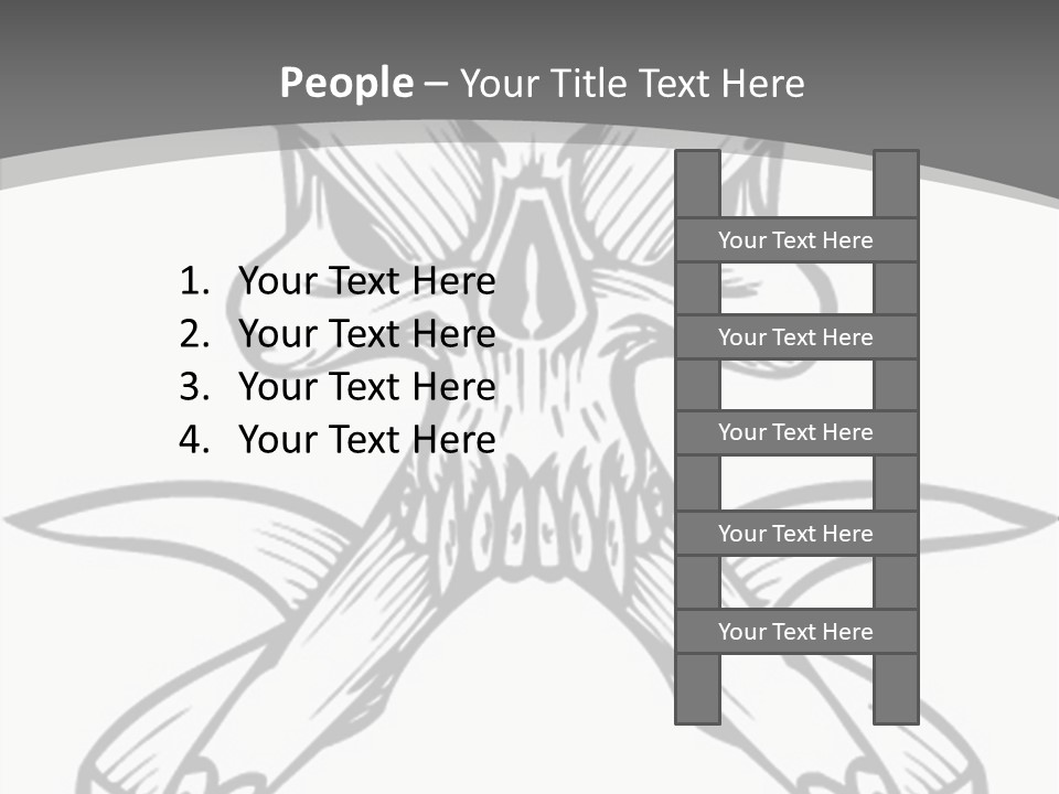 Vector Death Head PowerPoint Template