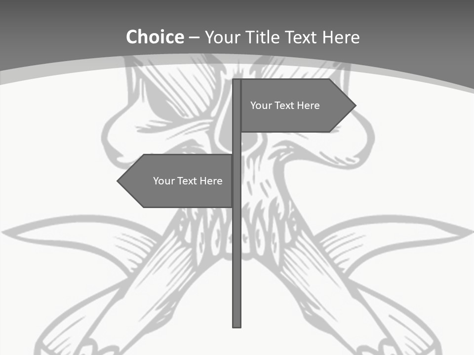 Vector Death Head PowerPoint Template