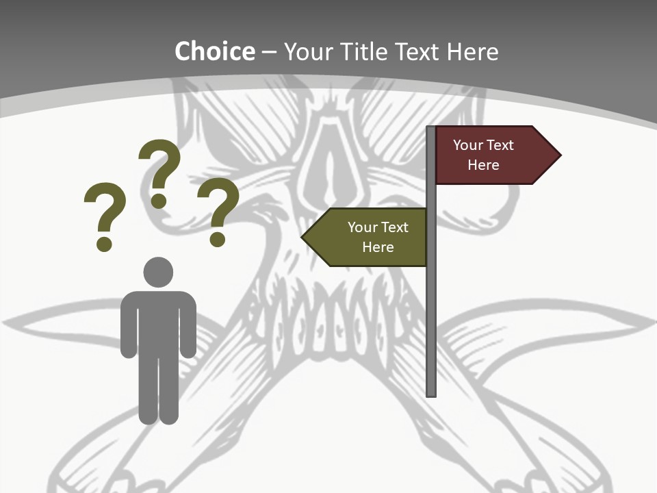 Vector Death Head PowerPoint Template
