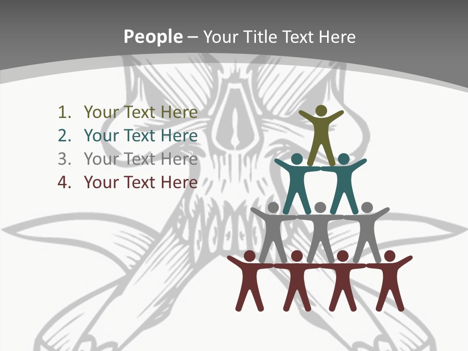 Vector Death Head PowerPoint Template