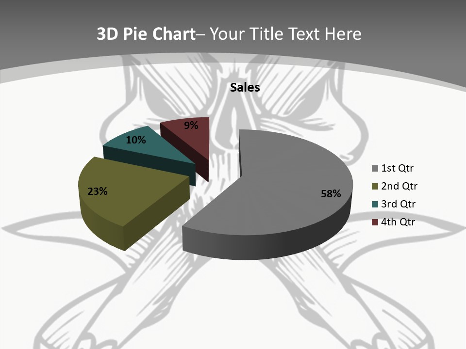 Vector Death Head PowerPoint Template