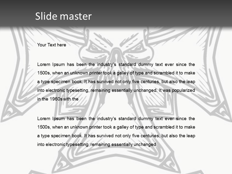 Bones Vector Cross PowerPoint Template