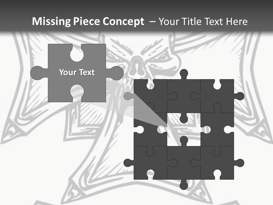 Bones Vector Cross PowerPoint Template