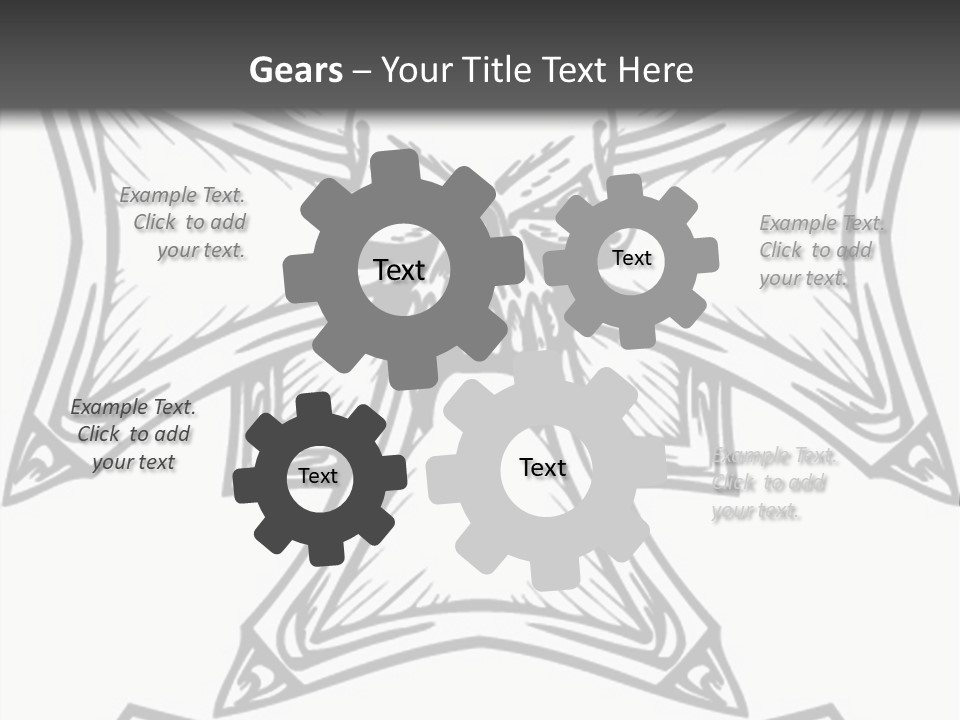 Bones Vector Cross PowerPoint Template