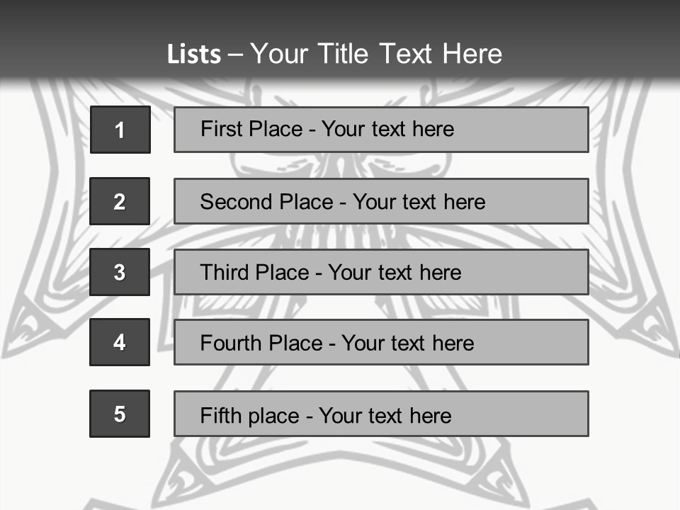 Bones Vector Cross PowerPoint Template