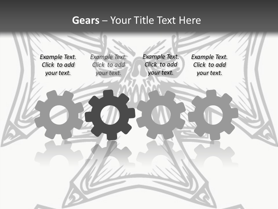 Bones Vector Cross PowerPoint Template