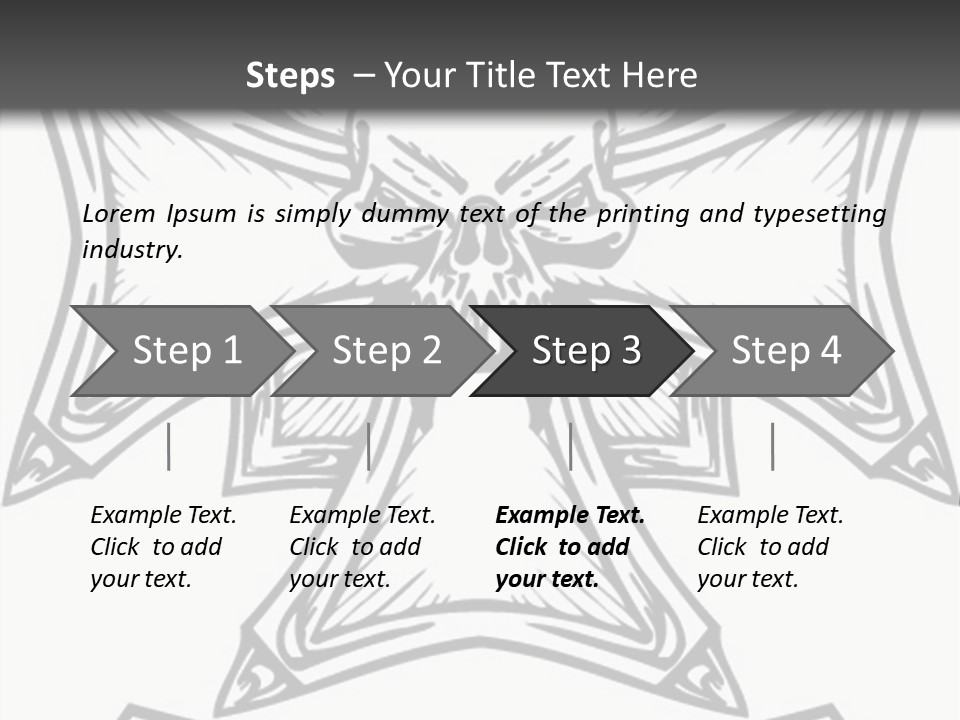 Bones Vector Cross PowerPoint Template