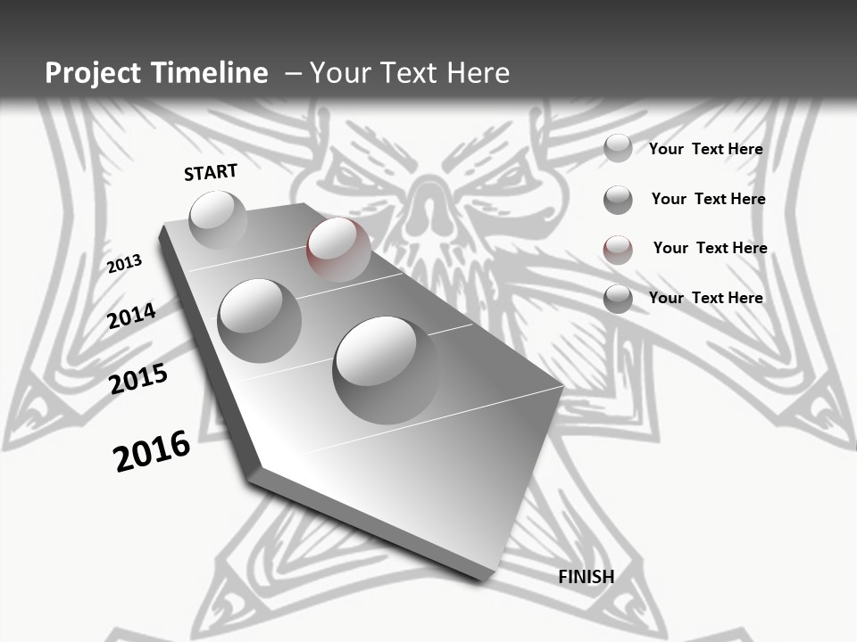 Bones Vector Cross PowerPoint Template