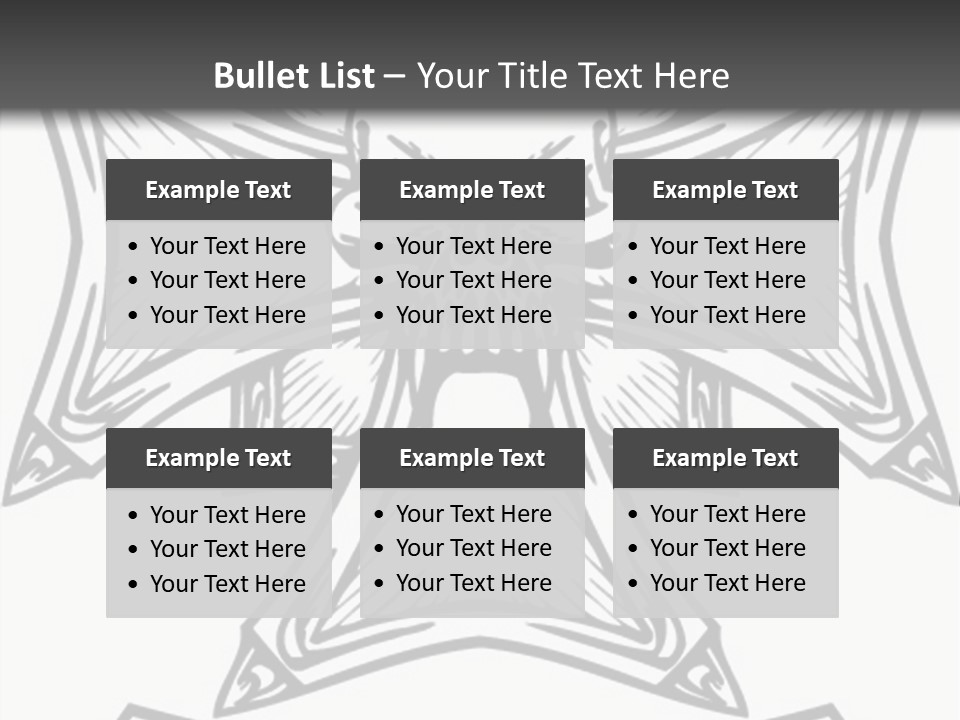 Bones Vector Cross PowerPoint Template