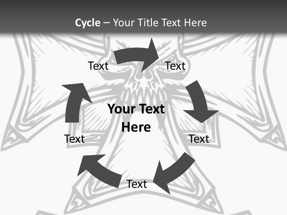 Bones Vector Cross PowerPoint Template