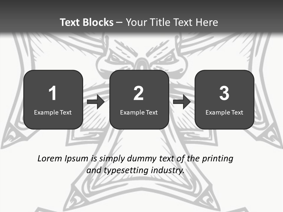 Bones Vector Cross PowerPoint Template