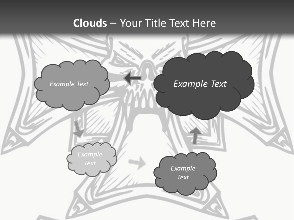 Bones Vector Cross PowerPoint Template
