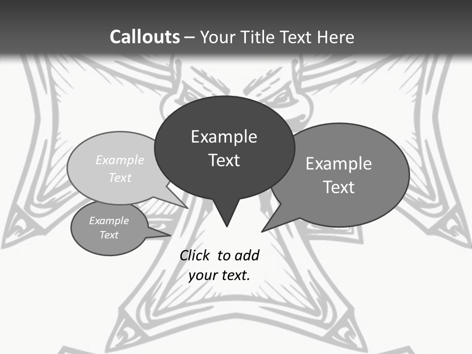 Bones Vector Cross PowerPoint Template