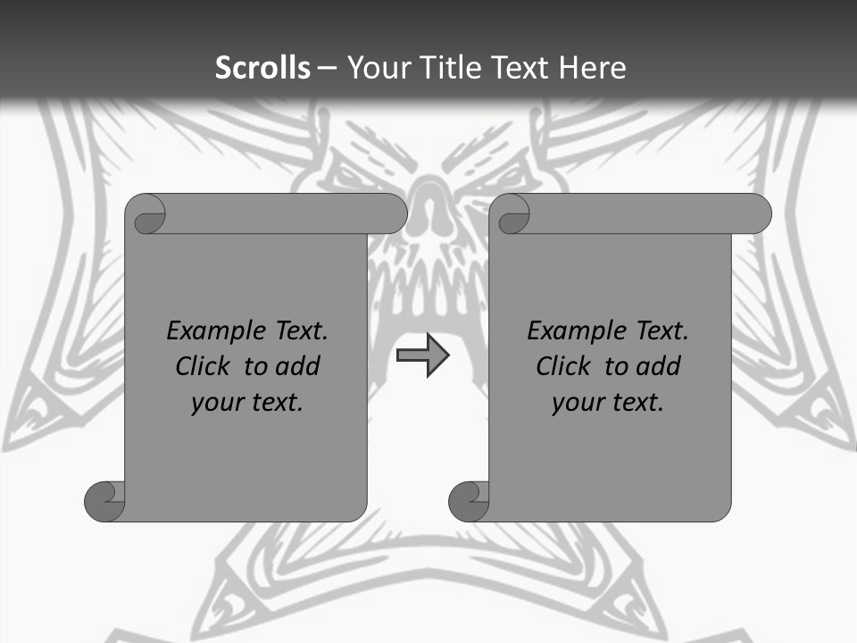 Bones Vector Cross PowerPoint Template