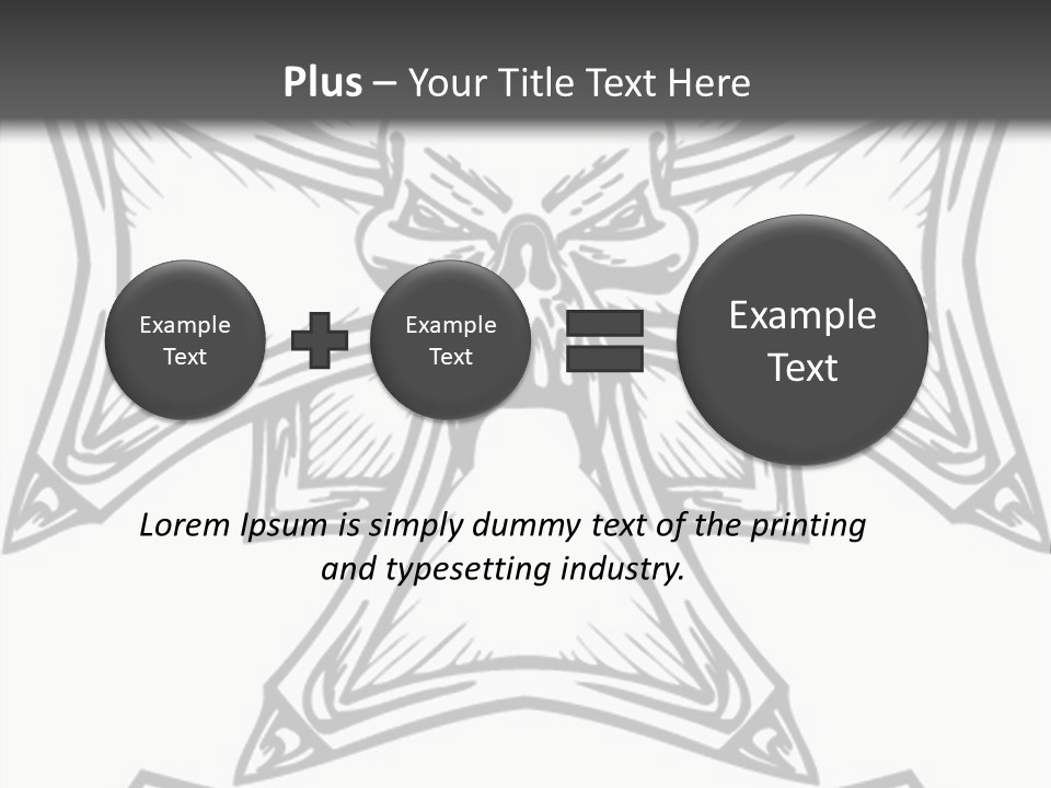 Bones Vector Cross PowerPoint Template