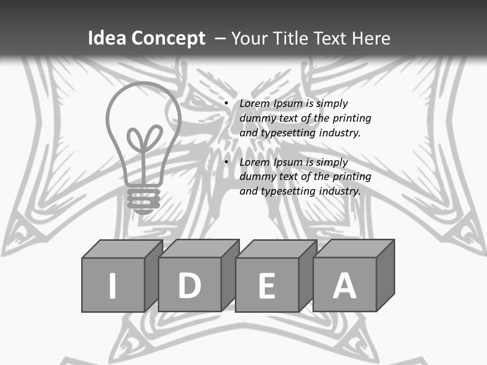 Bones Vector Cross PowerPoint Template