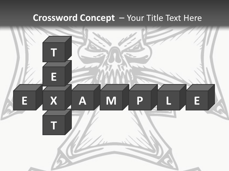 Bones Vector Cross PowerPoint Template