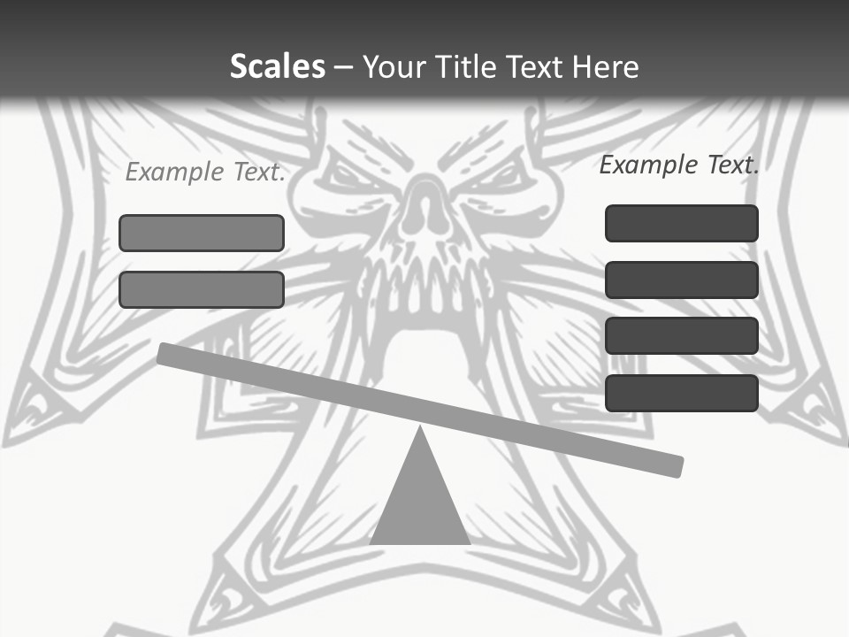 Bones Vector Cross PowerPoint Template