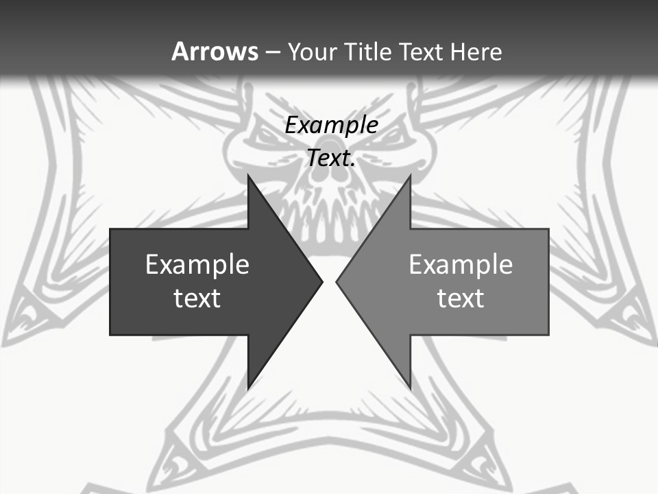 Bones Vector Cross PowerPoint Template