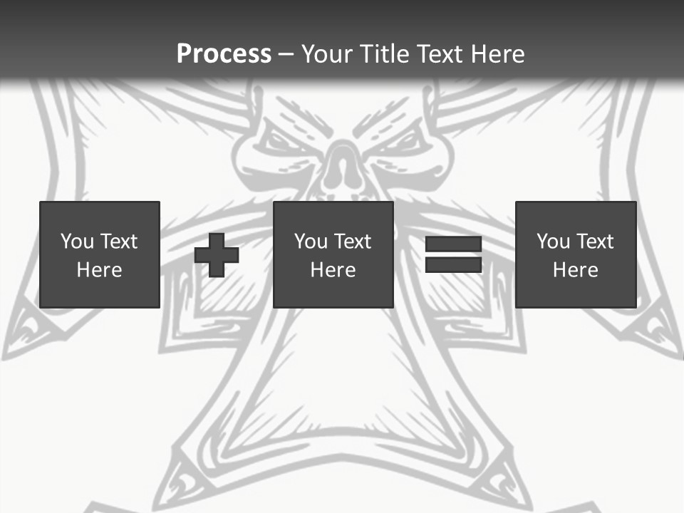 Bones Vector Cross PowerPoint Template