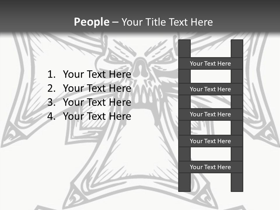Bones Vector Cross PowerPoint Template