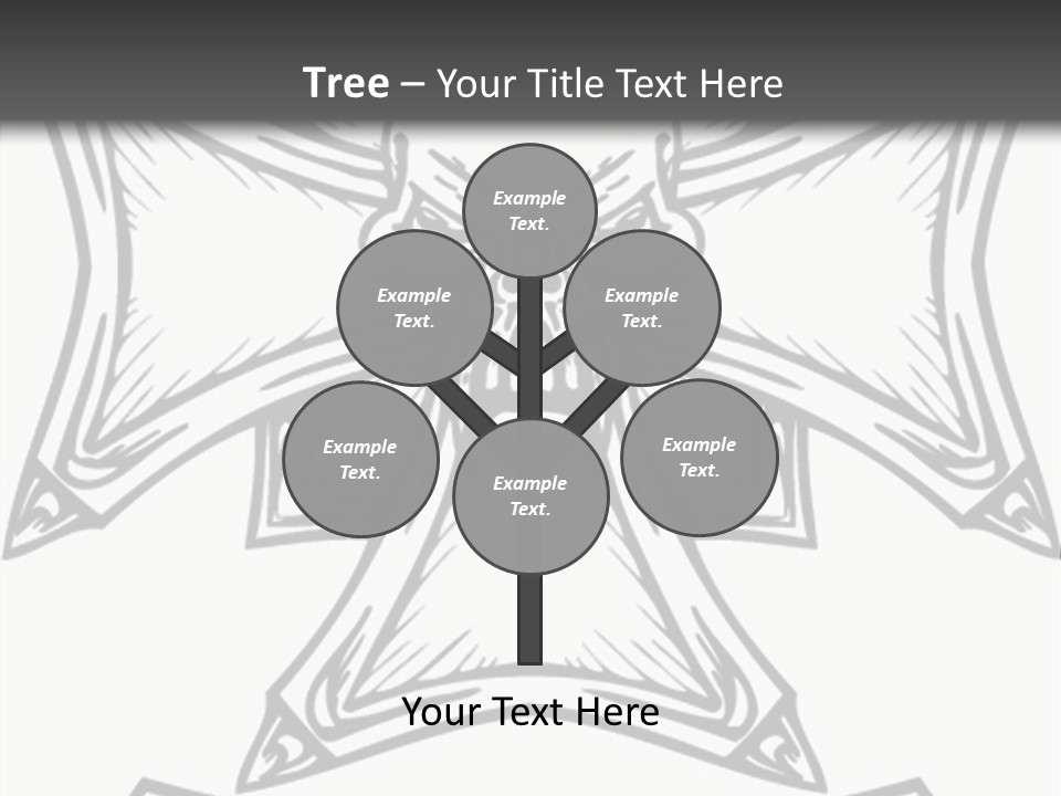 Bones Vector Cross PowerPoint Template