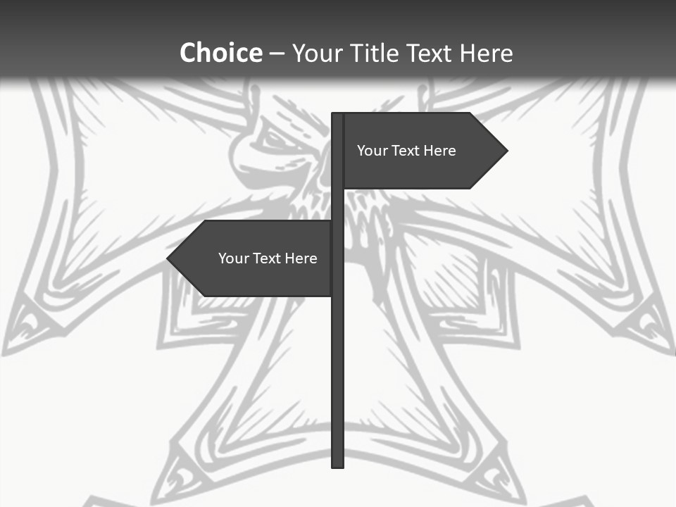 Bones Vector Cross PowerPoint Template