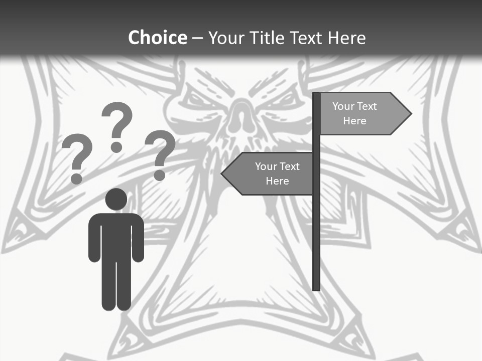 Bones Vector Cross PowerPoint Template