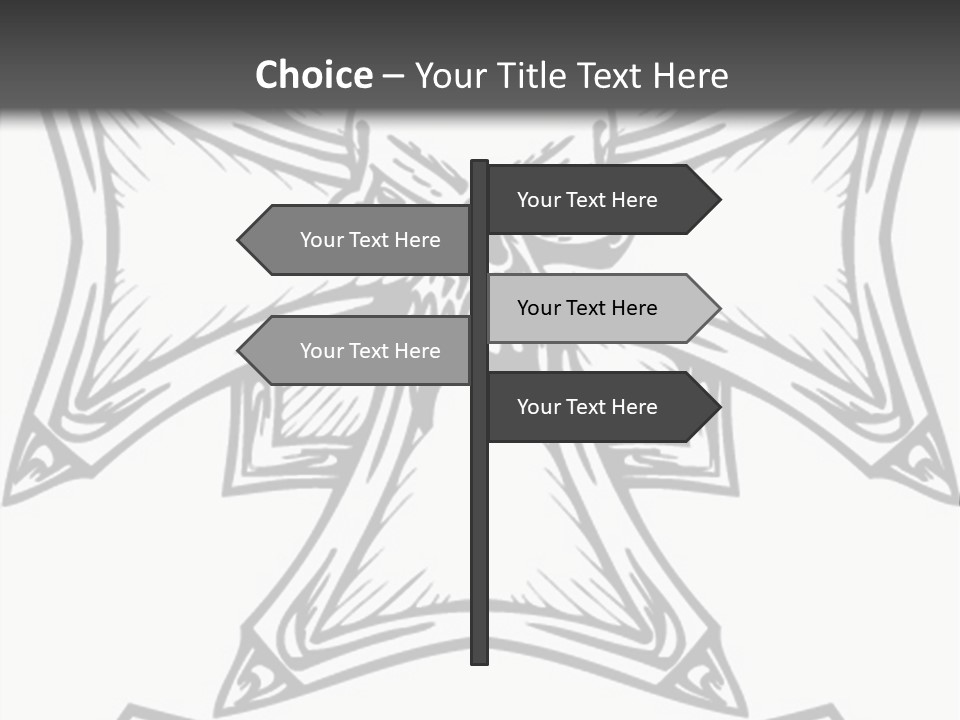 Bones Vector Cross PowerPoint Template