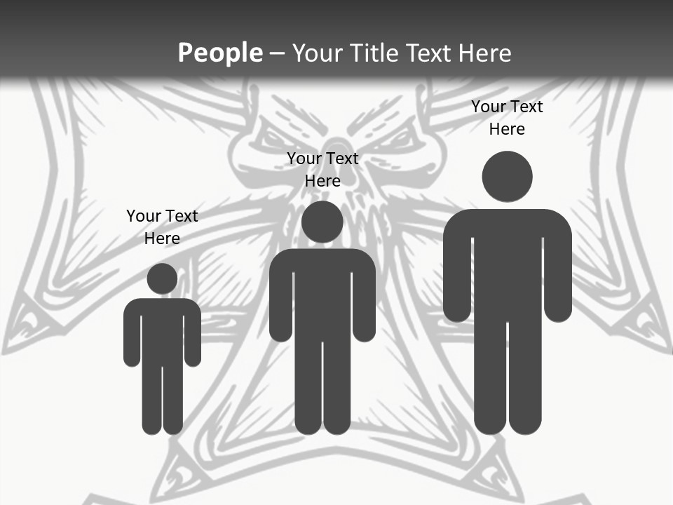 Bones Vector Cross PowerPoint Template