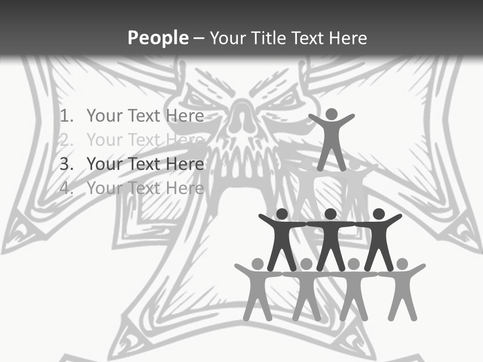 Bones Vector Cross PowerPoint Template