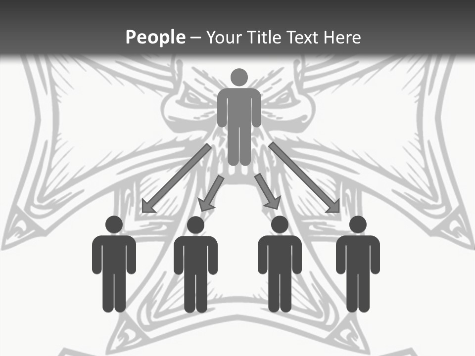 Bones Vector Cross PowerPoint Template