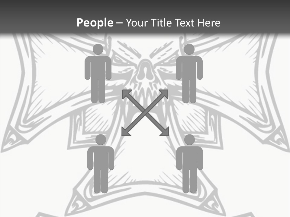 Bones Vector Cross PowerPoint Template