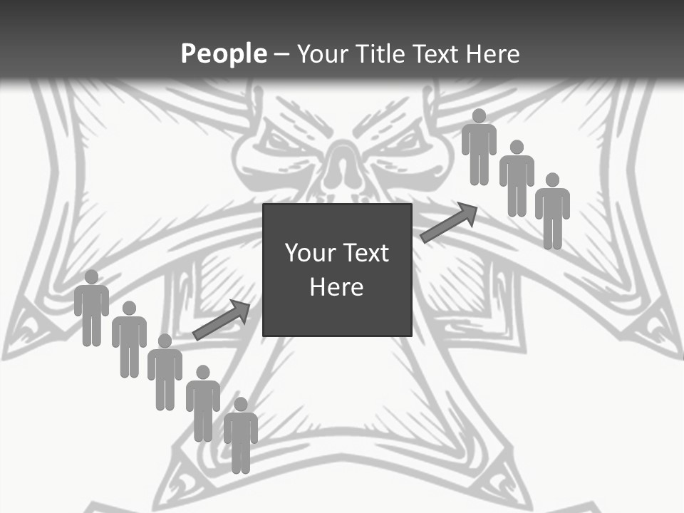 Bones Vector Cross PowerPoint Template