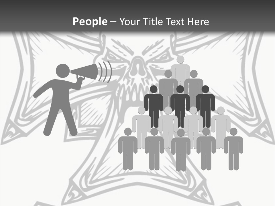 Bones Vector Cross PowerPoint Template