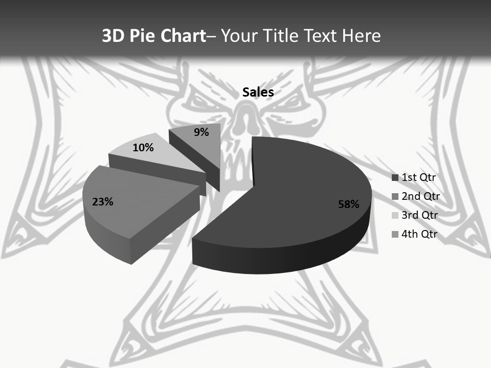 Bones Vector Cross PowerPoint Template