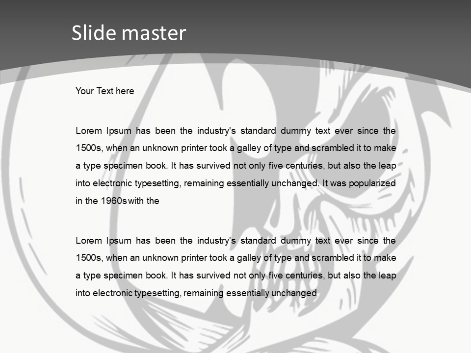 Half Moon Death Corpse PowerPoint Template