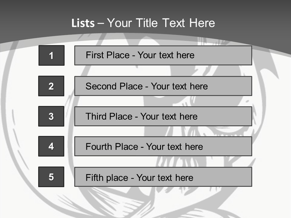 Half Moon Death Corpse PowerPoint Template