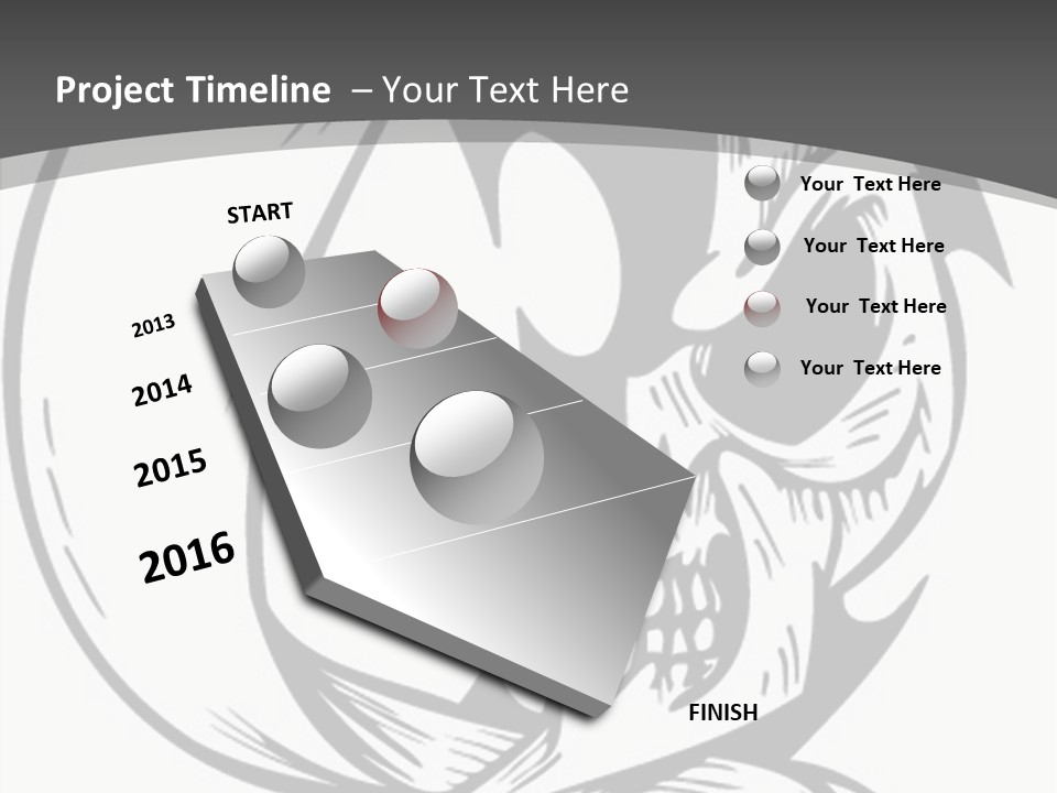 Half Moon Death Corpse PowerPoint Template