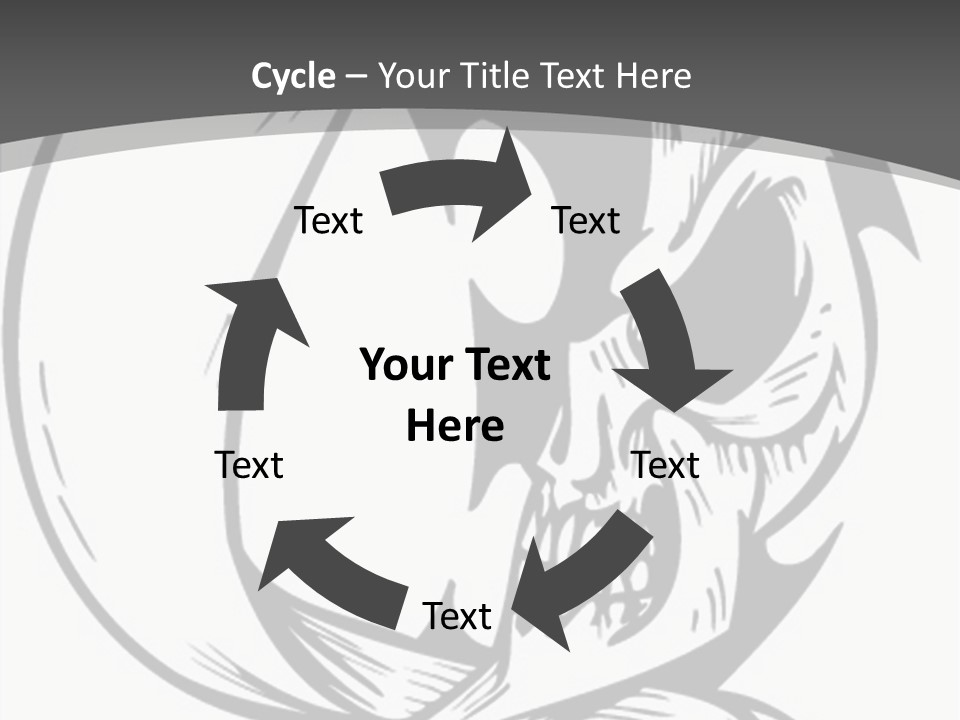 Half Moon Death Corpse PowerPoint Template