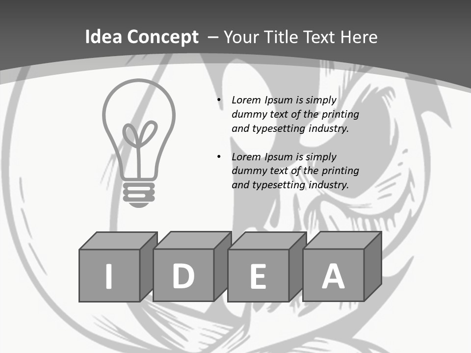 Half Moon Death Corpse PowerPoint Template