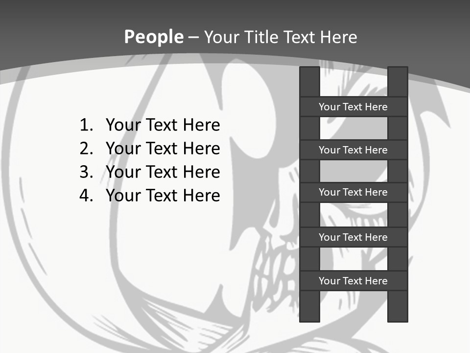 Half Moon Death Corpse PowerPoint Template