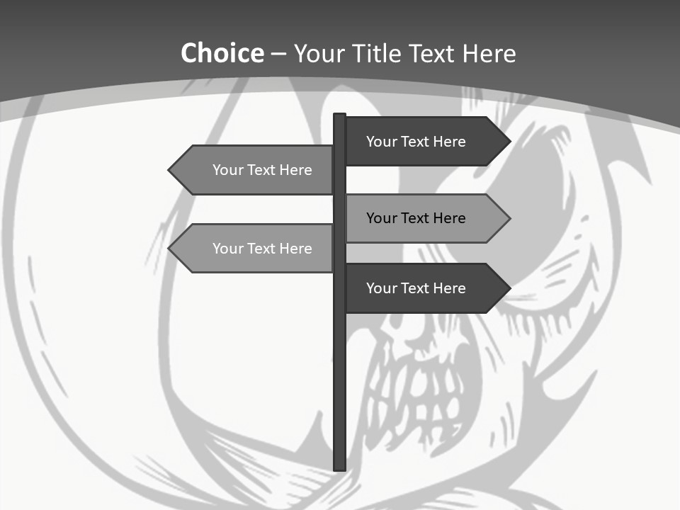 Half Moon Death Corpse PowerPoint Template