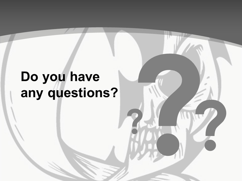 Half Moon Death Corpse PowerPoint Template