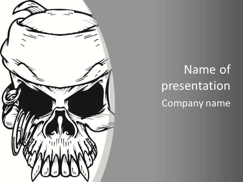 Corpse Illustration Rings PowerPoint Template