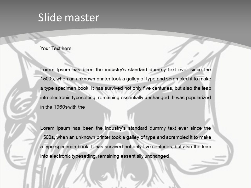 Corpse Illustration Rings PowerPoint Template