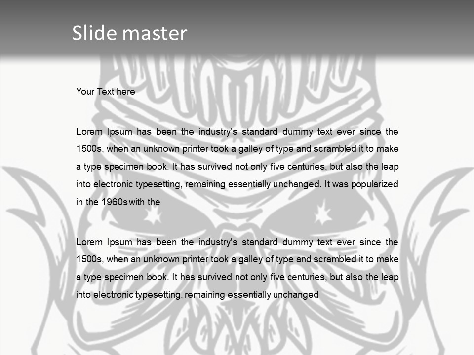 Design Template Bones PowerPoint Template