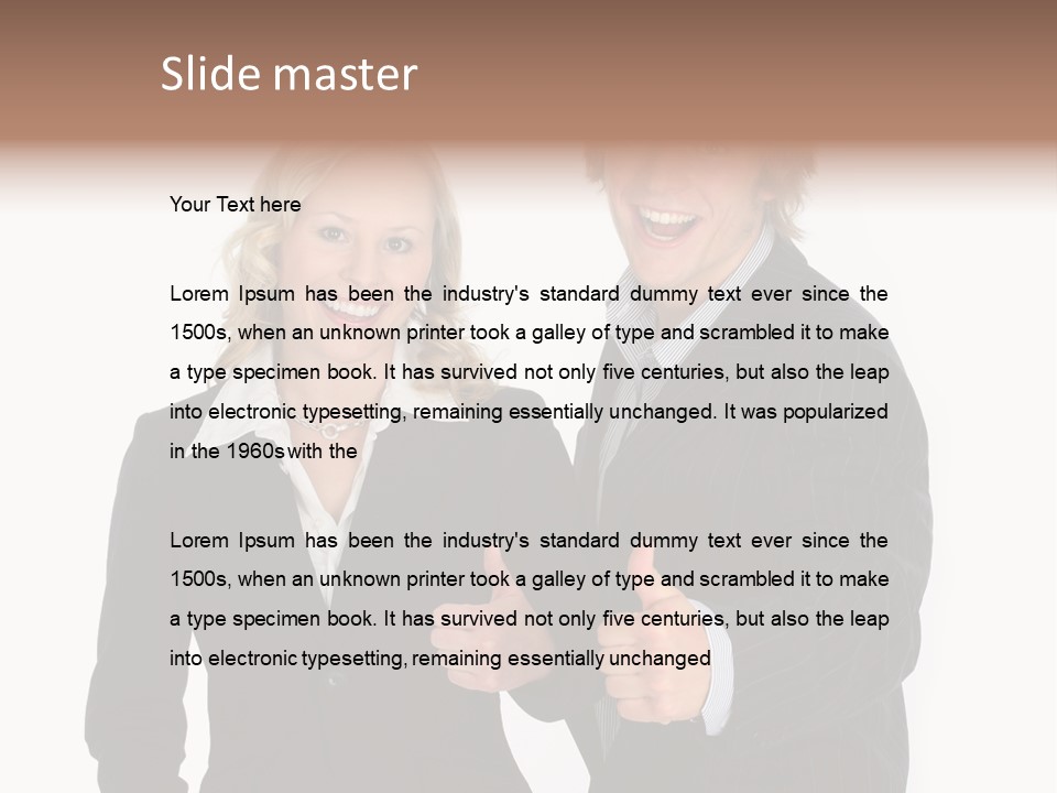 Cheerful Thumb Confident PowerPoint Template